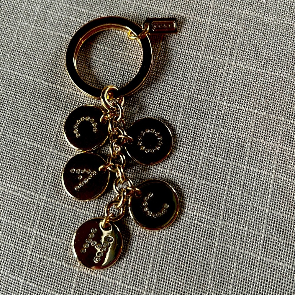 Gorgeous Gold COACH  Key Fob / Purse Charm